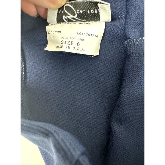 Vintage 1990s Flare Pants Navy Blue Byer California Made in USA - Girls Size 6 - Picture 5 of 9